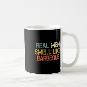 Retro Funny Bbq Grilling Real Men Smell Like Byrbe Coffee Mug