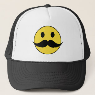 Retro Funny Black Handlebar Moustache Trucker Hat