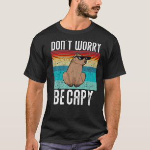 Retro Funny Capybara Dont Be Worry Be Capy Premium T-Shirt