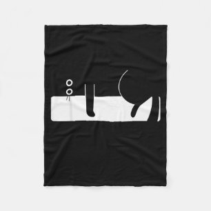Retro Funny Cat Graphic For Men Women Kids Fleece Blanket