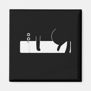 Retro Funny Cat Graphic For Men Women Kids Magnet