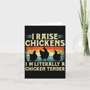 Retro Funny Chicken Lover Gift – I Raise Chickens  Card