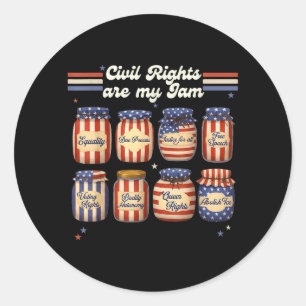 Retro Funny Civil Rights Are Favourite Sarcastic Classic Round Sticker