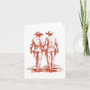 Retro Funny Cowboy Gay Trans Rights Lgbt Pride  Card