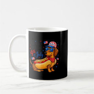 Retro Funny Dachshund Hot Dog Look Like The 4th Of Coffee Mug
