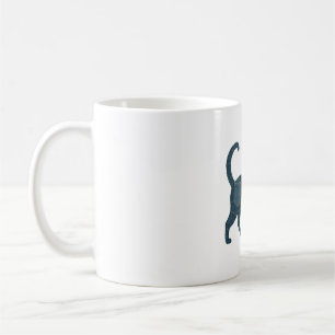 Retro Funny Denim Patch Animal Cat T-Shirt Coffee Mug