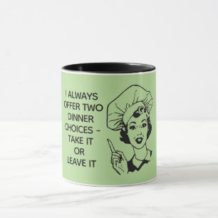 Retro Funny Dinner Choices Mug