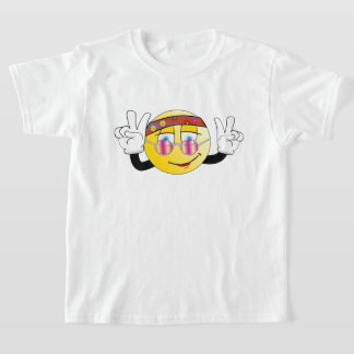 Retro funny Emoji peace design T-Shirt. T-Shirt