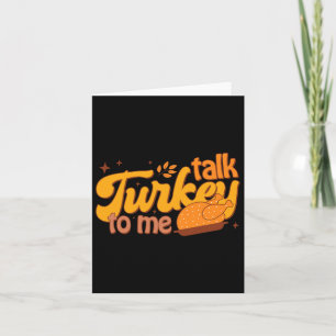 Retro Funny Fall Autumn Thanksgiving Cute Talk Tur Card