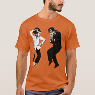 Retro Funny Frankenstein Monster and Bride Dancing T-Shirt