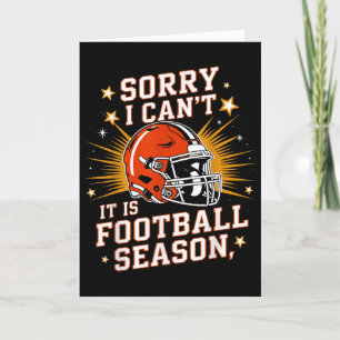 Retro Funny Game Day Sorry I Can't It Is Football  Card