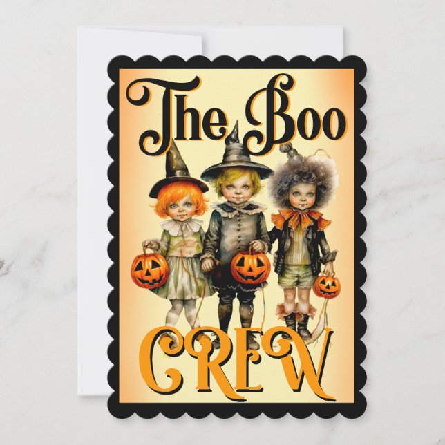 Retro Funny Halloween Cards (Front)