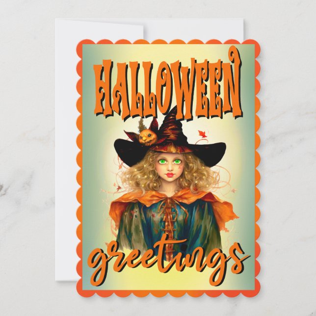 Retro Funny Halloween Cards (Front)