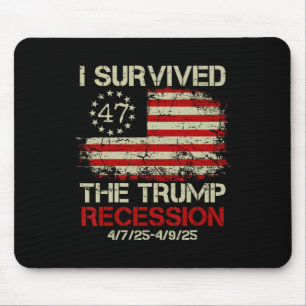 Retro Funny I Survived The Trump Recession Mouse Pad