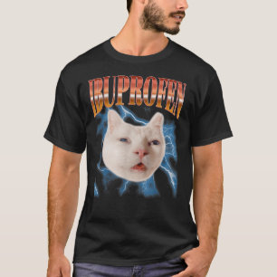 Retro Funny Ibuprofen Cat Kitten Meme Graphic Pet T-Shirt