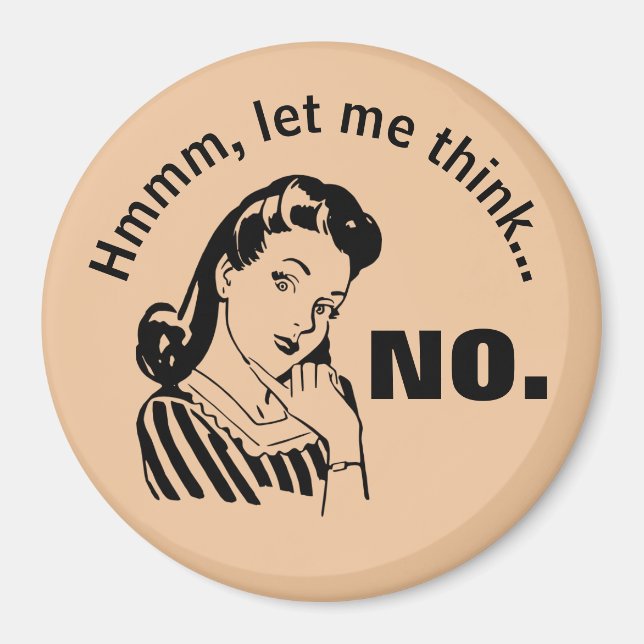 Retro Funny No Magnet (Front)
