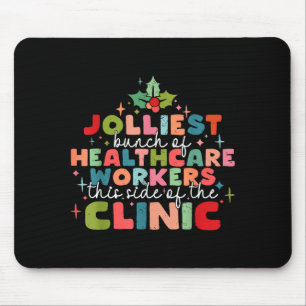 Retro Funny Nurse Jolliest Bunch Of Healthcare Wor Mouse Pad