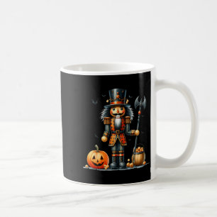 Retro Funny Nutcracker And Pumkins Hallothanksmas Coffee Mug