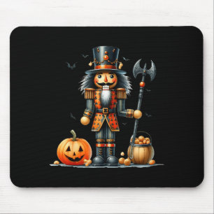 Retro Funny Nutcracker And Pumkins Hallothanksmas  Mouse Pad