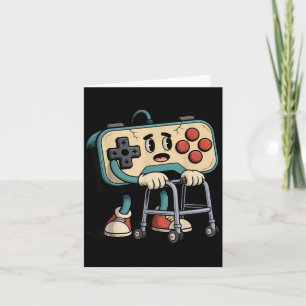 Retro Funny Old Gamer 80s 90s Clic Video Game Humo Card
