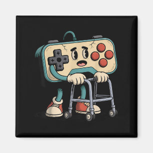 Retro Funny Old Gamer 80s 90s Clic Video Game Humo Magnet
