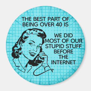Retro Funny Over 40 Magnet