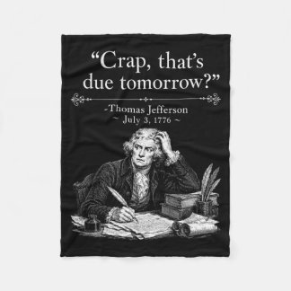 Retro Funny Patriot Funny History Fleece Blanket
