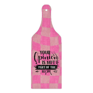 Retro Funny Pink Kitchen Saying Cutting Board