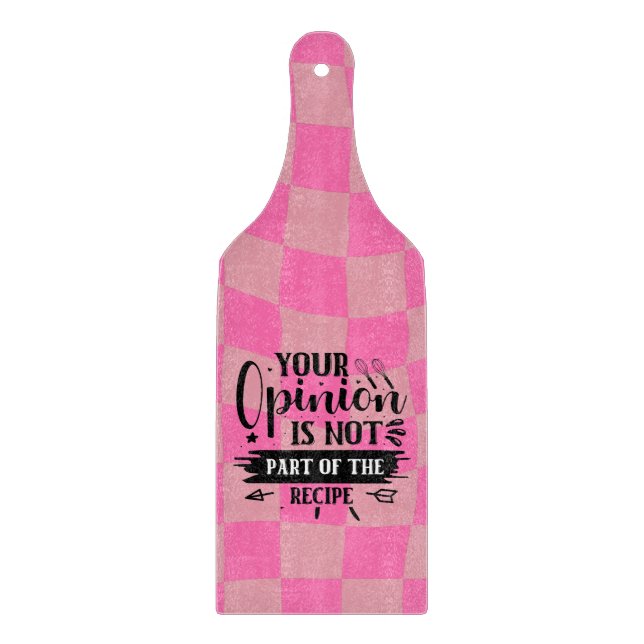 Retro Funny Pink Kitchen Saying  Cutting Board (Front)