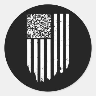 Retro Funny Qr Trump Dancing Dance Code  Classic Round Sticker