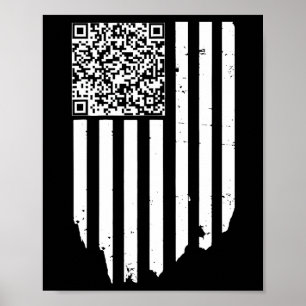 Retro Funny Qr Trump Dancing Dance Code Poster