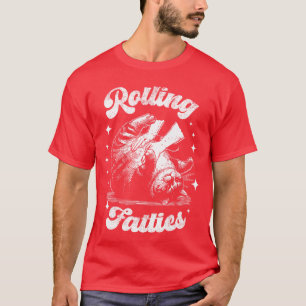 Retro Funny Rolling Fatties Vintage Sarcastic Cat T-Shirt