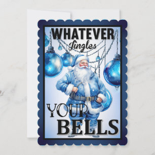 Retro Funny Santa Christmas Thank You Card