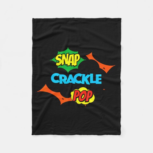 Retro Funny Snap Crackle P Quote Relax Meme Game  Fleece Blanket (Front)