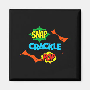 Retro Funny Snap Crackle P Quote Relax Meme Game  Magnet