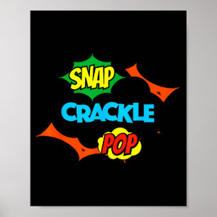 Retro Funny Snap Crackle P Quote Relax Meme Game Poster