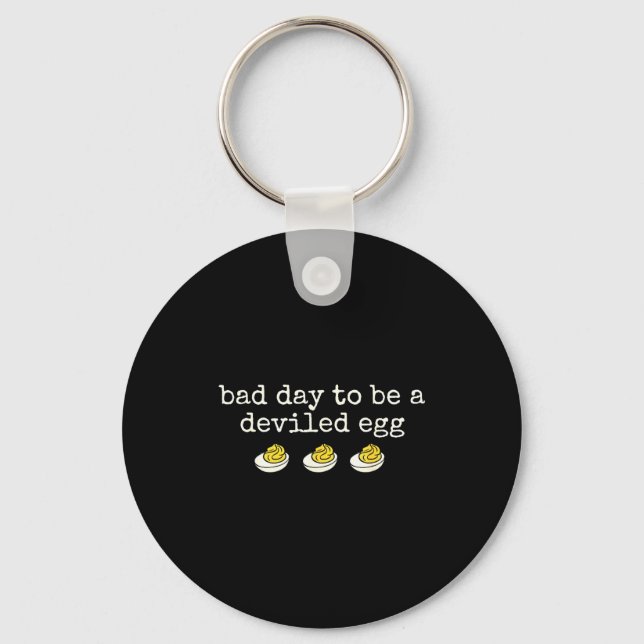 Retro Funny Thanksgiving Dinner Bad Day To Be A De Key Ring (Front)