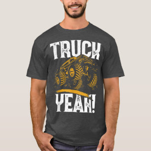 Retro Funny Truck Yeah Monster Truck Tricks Stunts T-Shirt
