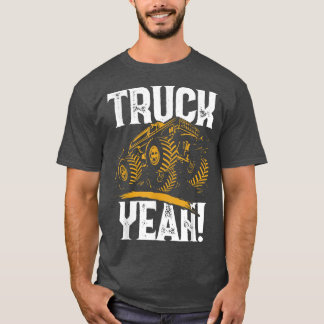 Retro Funny Truck Yeah Monster Truck Tricks Stunts T-Shirt