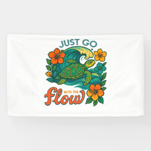 Retro Funny Turtle Shell Yeah Its Summer Banner