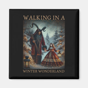 Retro Funny Walking In A Winter Wonderland Merry C Magnet