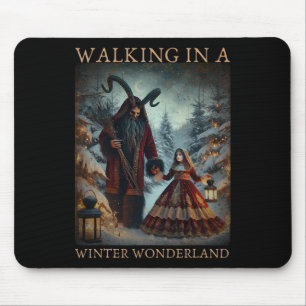 Retro Funny Walking In A Winter Wonderland Merry C Mouse Pad