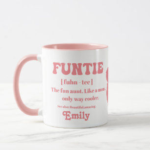 Retro Funtie Definition Personalised Auntie Mug