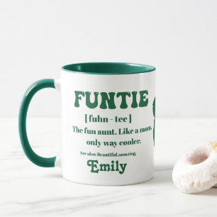 Retro Funtie Definition Personalised Auntie Mug
