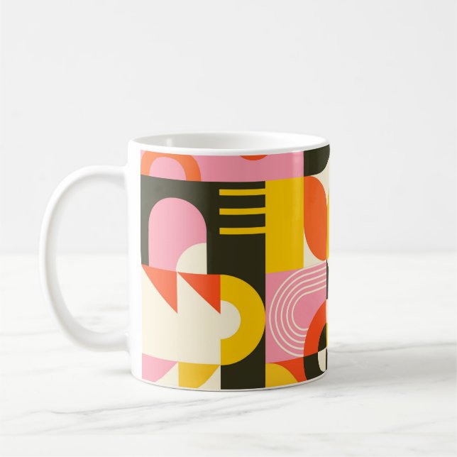 Retro Fusion Mug – Colorful Abstract Coffee Cup   (Left)