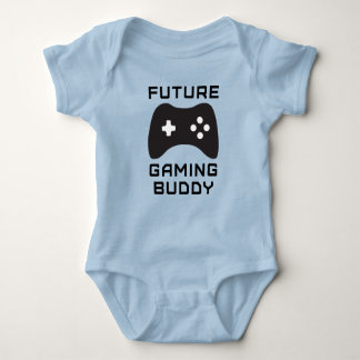 Retro Future Gaming Buddy Blue Bodysuit Baby Gift