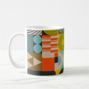 Retro future inspired artwork of abstract symbols coffee mug
