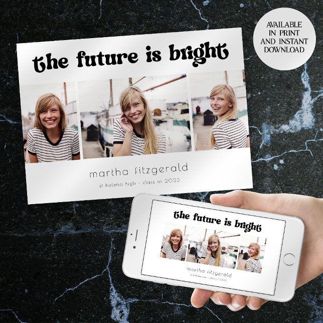 Retro Future is Bright Graduation Announcement (Creator Uploaded)