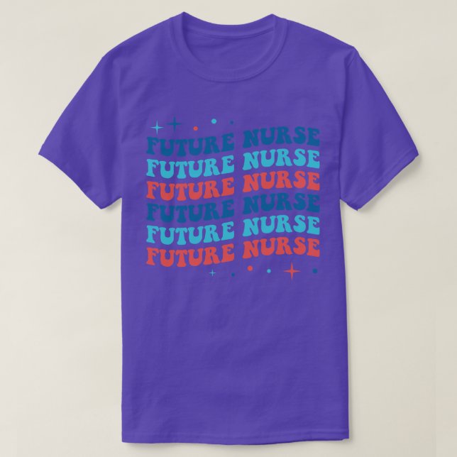 Retro Future Nurse Nusing Nurses T-Shirt (Design Front)