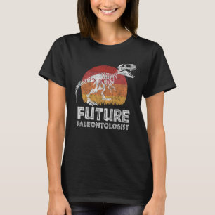 Retro Future Paleontologist T-Rex Dinosaur Fossil T-Shirt